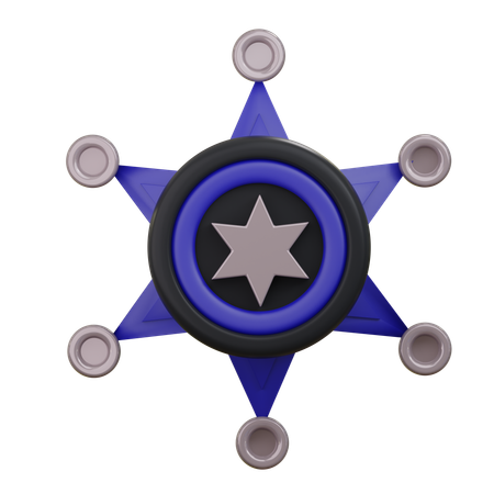 Insignia del sheriff  3D Icon
