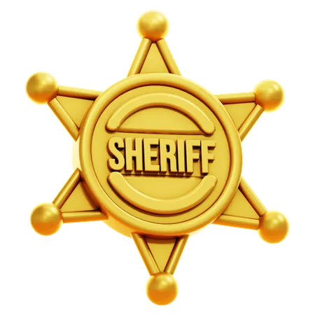 Insignia del sheriff  3D Icon