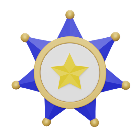 Insignia del sheriff  3D Icon