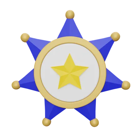 Insignia del sheriff  3D Icon