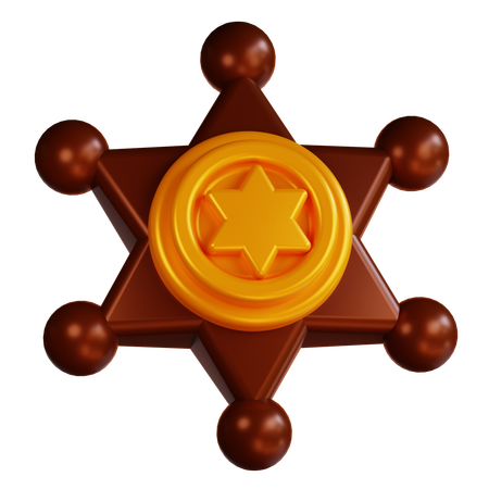 Insignia del sheriff  3D Icon