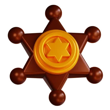 Insignia del sheriff  3D Icon