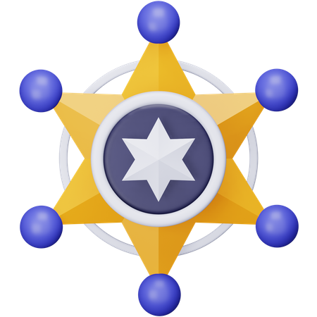 Insignia del sheriff  3D Icon