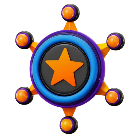 Insignia del sheriff  3D Icon