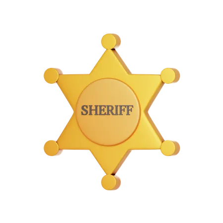 Insignia del sheriff  3D Icon