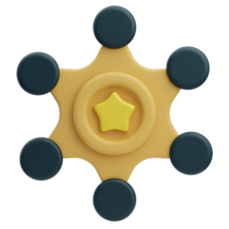 Insignia del sheriff  3D Icon