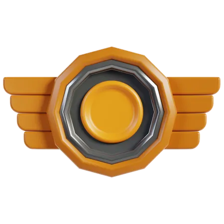 Insignias de rango dorado  3D Icon