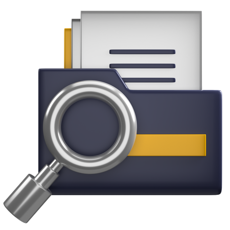 Inspect Document  3D Icon