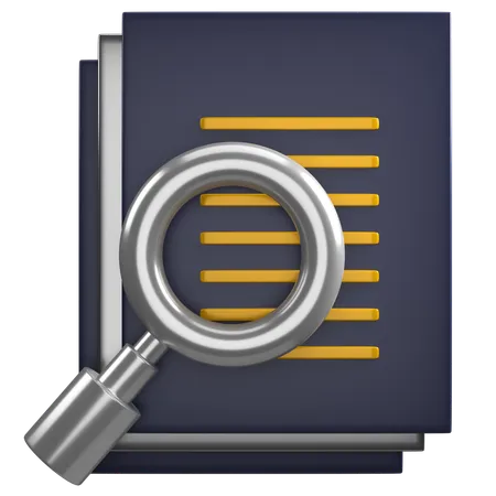 Inspect File Illustration 3D Icon
