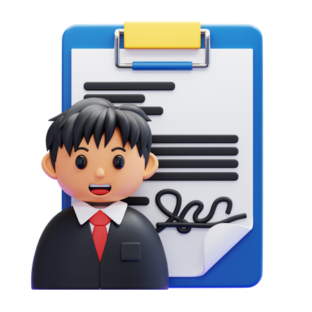 Inspector's signature  3D Icon