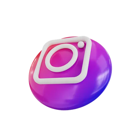 Instagram App With Shape Buttons 3 D 3D Icon