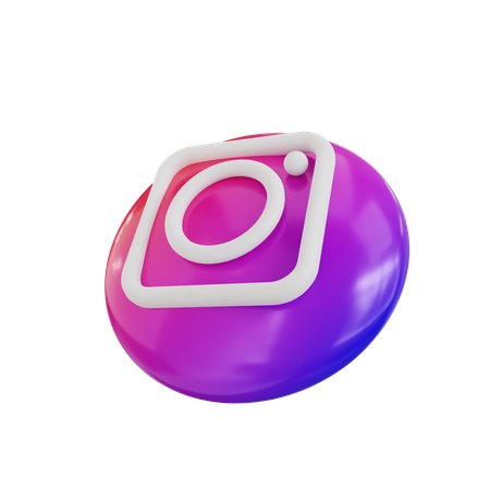 Instagram button  3D Icon