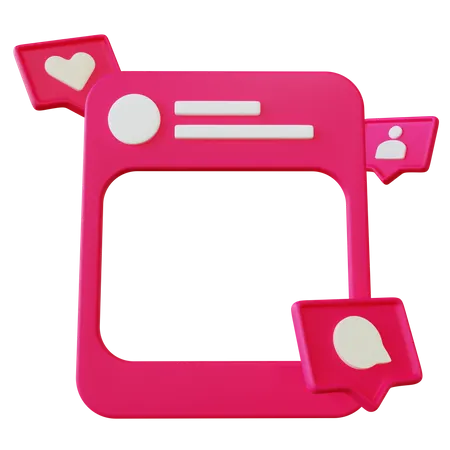 Instagram Frame  3D Icon