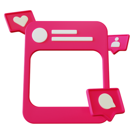 Instagram Frame  3D Icon