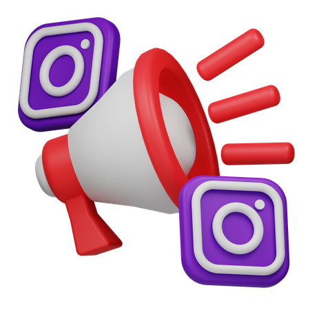 Instagram Marketing  3D Icon