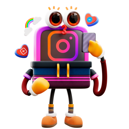 Instagram Sticker  3D Illustration