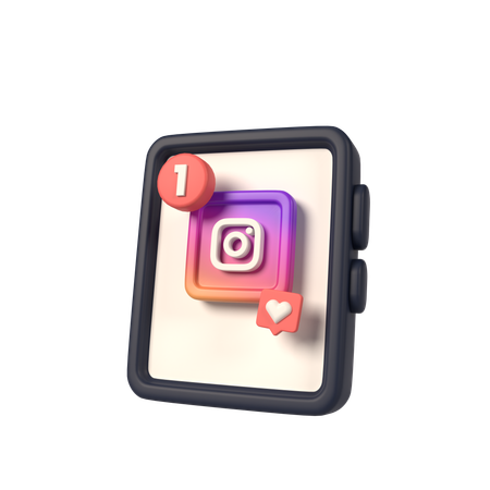 Instagram With Hanphone  3D Icon