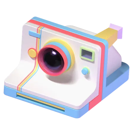 Instant Camera Illustration In 3 D Design 3D Icon