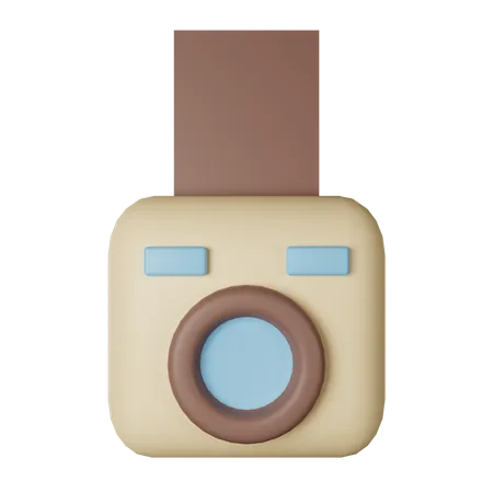 Instant Camera  3D Icon