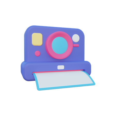 Instant Camera  3D Illustration