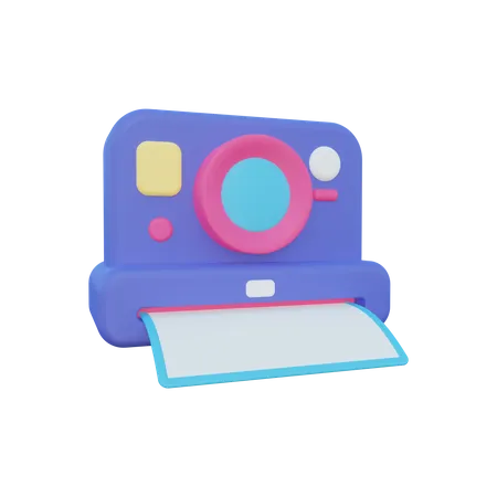 Instant Camera  3D Illustration