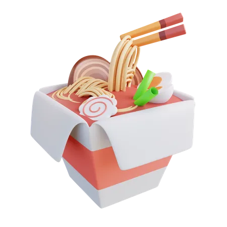 3 D Illustration Of Instant Noodle 3D Icon