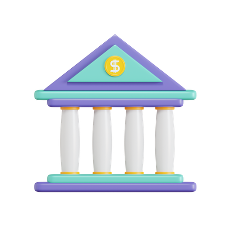 Institut financier  3D Icon