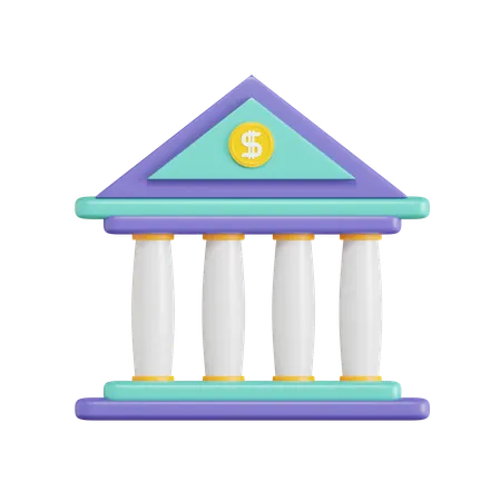 Institut financier  3D Icon