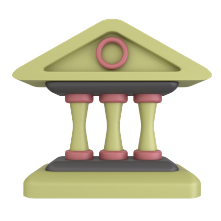 Institut financier  3D Icon