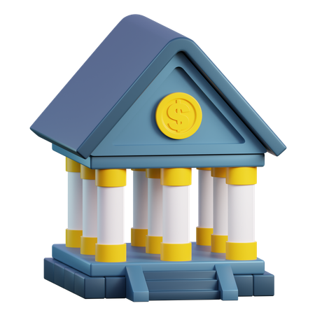 Institut financier  3D Icon