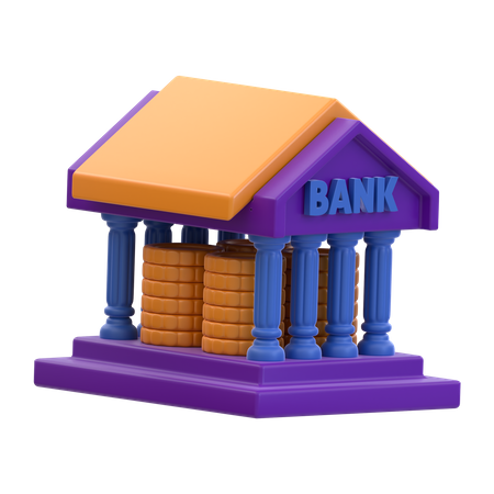 Institut financier  3D Icon