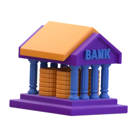 Institut financier  3D Icon