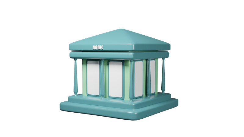 Institut financier  3D Icon