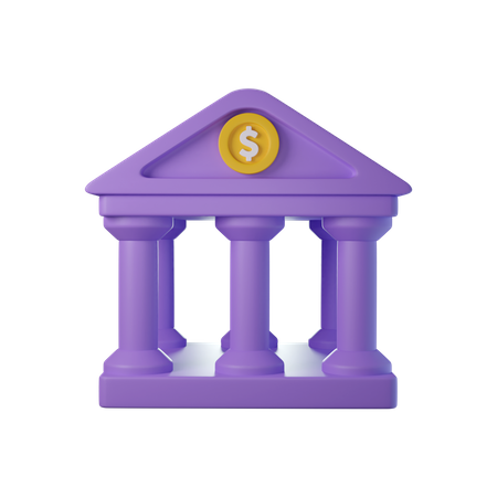 Institut financier  3D Icon