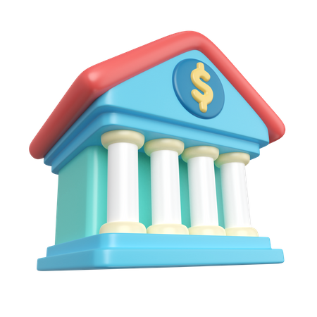 Institut financier  3D Icon