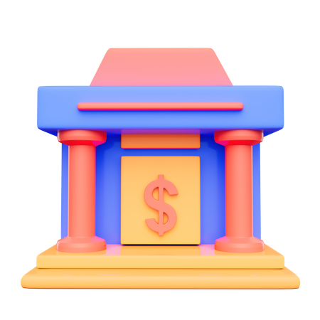 Institut financier  3D Icon