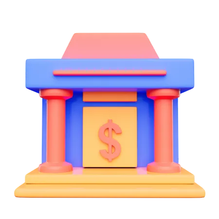 Institut financier  3D Icon