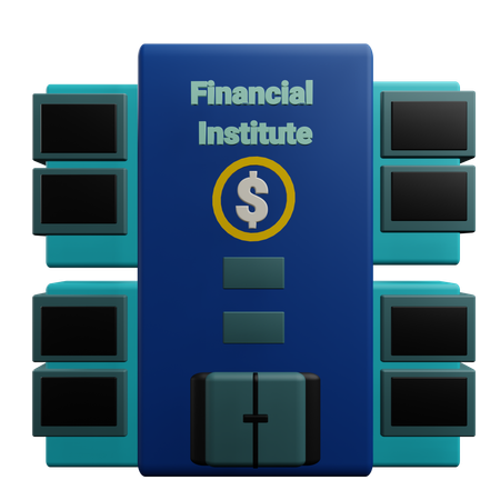 Institut financier  3D Icon