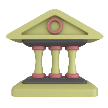 Instituto financeiro  3D Icon