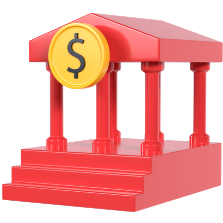 Instituto financeiro  3D Icon