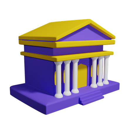 Instituto financeiro  3D Icon