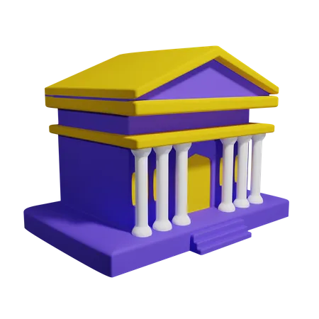 Instituto financeiro  3D Icon