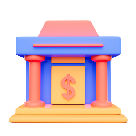 Instituto financeiro  3D Icon