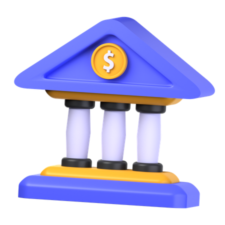 Instituto financeiro  3D Icon