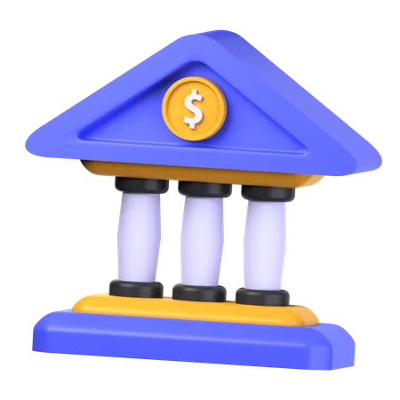 Instituto financeiro  3D Icon