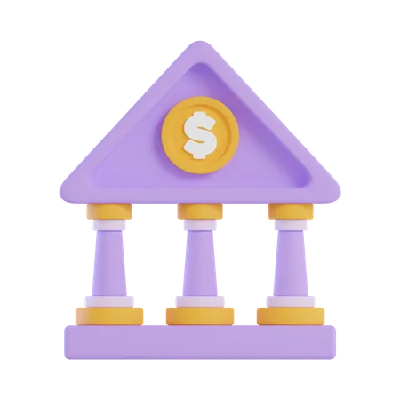 Instituto financeiro  3D Icon