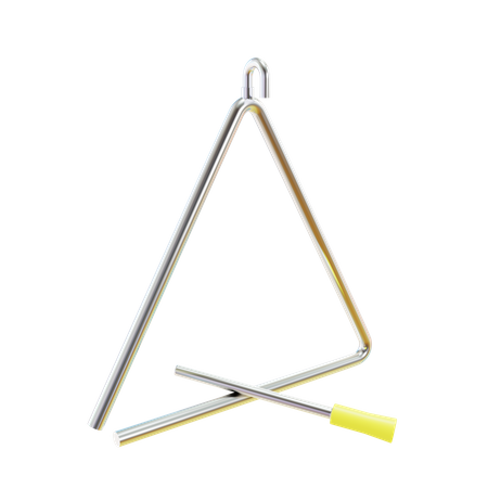 Instrumento triangular  3D Illustration