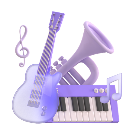 Instrumentos musicais  3D Icon