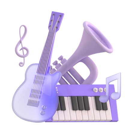 Instruments de musique  3D Icon