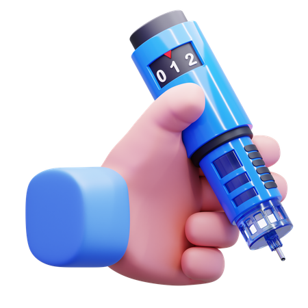 Insulin-Pen-Hand  3D Icon